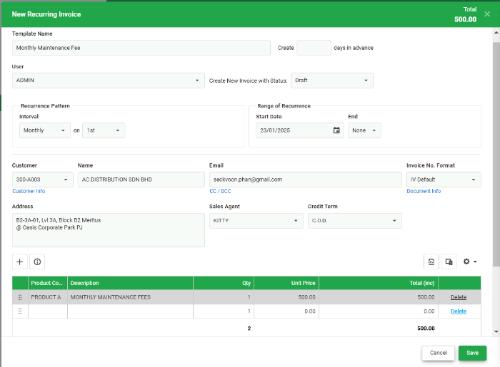 Recurring Transactions